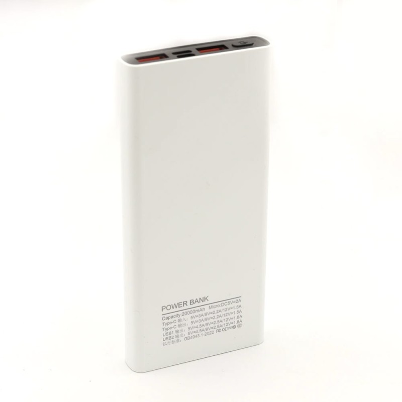 پاوربانک ADATA 20000 میلی‌آمپر با نمایشگر دیجیتال و شارژ سریع + کابل T